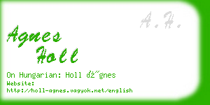 agnes holl business card